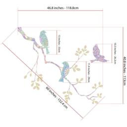 Pastel Birds On Tree Branch Wall Decal Set - thumbnail 2
