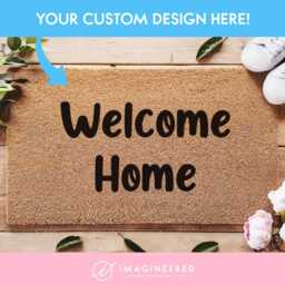 Custom Doormat/Personalized Customized Welcome Mat New Home, Realtor, Housewarming Gift - Bespoke Coir Rug - thumbnail 1