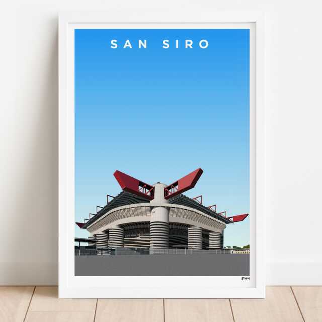 San Siro Stadium Print - Ac Milan Inter Guiseppe Meazza - image 1