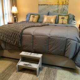 Bed Steps Farmhouse Gray Distressed With Two Stairs Customizable For People Or Pets - thumbnail 3