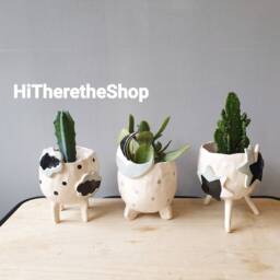 The Moon, Star & Cloud Collection - Handmade Ceramic Plant Pot, Indoor Outdoor Planter, Home Decor, Gifts, Holder, Succulent Cactus Pot - thumbnail 2
