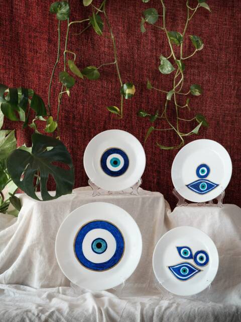 Evil Eye Wall Decor, Evil Hanging, Made in Greece, Bday Gifts For Her, 8Th Anniversary Gift, 2nd - image 1