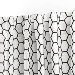 Hexagon Curtain Panel - Geometric Honeycomb Kitchen Decor Hex Simple Custom Subway_Tile_Hex By Holli_Zollinger - thumbnail 3