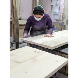 Handmade Custom Rustic Hairpin Dining Table - Built From Reclaimed Wood in East London - thumbnail 4