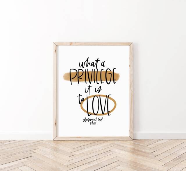 Enneagram 2 Sleeping At Last Lyrics Print - Gift Type Encouraging Gifts Minimal Wall Art Neutral - image 1