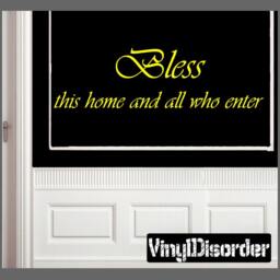 Bless This Home & All Who Enter - Vinyl Wall Decal Quotes Sticker Quotesjc015Et - thumbnail 1