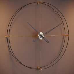 Oversized Silent Wall Clock - Timeless, Luxury Interior Design Decor, Modern Living Room - thumbnail 2