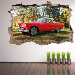 Thunderbird Old Classic Vintage Car Wall Decal Sticker Mural Poster Print Art Home Office Decor Dl37 - thumbnail 1