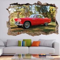 Thunderbird Old Classic Vintage Car Wall Decal Sticker Mural Poster Print Art Home Office Decor Dl37 - thumbnail 3