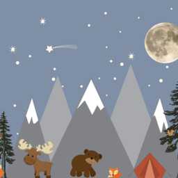 Forest Camping Wall Decals, Mountain Nursery Art, Nature Sticker, Adventure Decor, Outdoor Decal - thumbnail 3