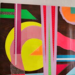 Large Colorful Resin Wall Art, Abstract Epoxy Wood Decor - thumbnail 3
