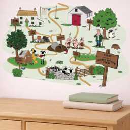 Personalised Shaun The Sheep Wall Sticker, Mossy Bottom Farm Decal, Bedroom Decor, Nursery Sticker - thumbnail 2