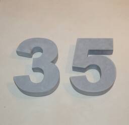 House Number Arial Black Made Of Concrete Anthracite Concrete House Numbers & Writings