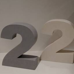 House Number Arial Black Made Of Concrete Anthracite Concrete House Numbers & Writings - thumbnail 2