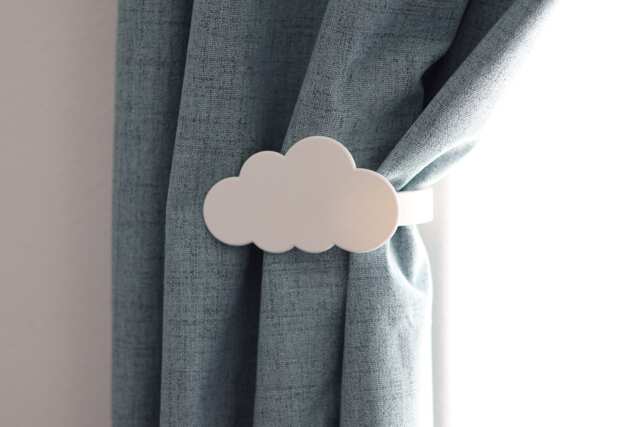 Cloud Curtain Holdback, Set Of 2 - Cloud Themed Nursery Decor - image 1