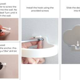 Cloud Curtain Holdback, Set Of 2 - Cloud Themed Nursery Decor - thumbnail 4