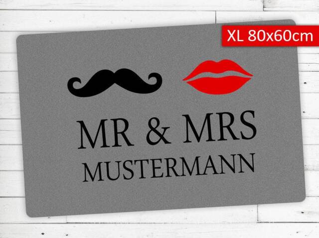 "Doormat With Your Name ""Mr & Mrs" - image 1