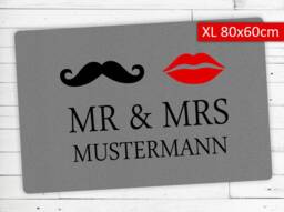"Doormat With Your Name ""Mr & Mrs" - thumbnail 1