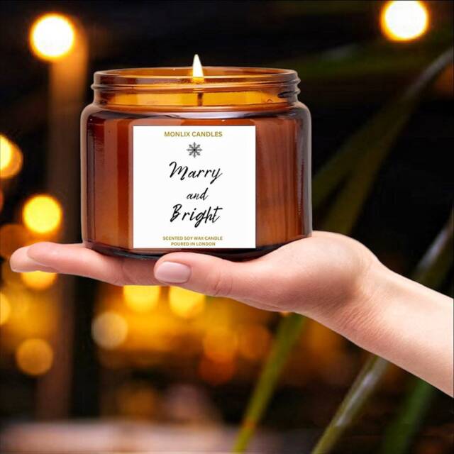 Large Christmas Candle, Christmas Candle Gift, Festive Spice Gift For Women, Scented Winter Candle, Jar - image 1