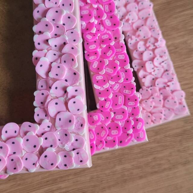 Pink Piggy Fimo Slices Photo Frame 4 X 6 Inches - image 1