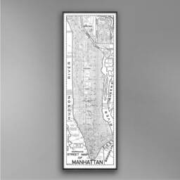 Vintage Manhattan Street Map Print 1955 Nyc Wall Art - thumbnail 3