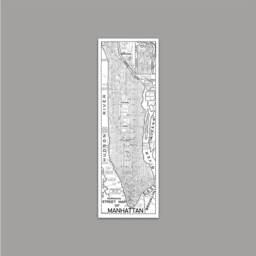 Vintage Manhattan Street Map Print 1955 Nyc Wall Art - thumbnail 2