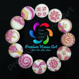 Set Of 12 Henna - Mehndi Tea Light Decorative Candles - Christmas, Diwali, Mehndi - thumbnail 3