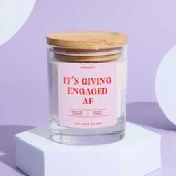 Funny Engagement Gift For A Couple Engaged Af Fun Scented Candle Vegan Keepsake Bride To-Be Fianc?? Friend Present - thumbnail 2
