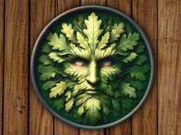 Green Man Flat Metal Sign, Nature Lover's Wall Art D??cor, Garden Guardian - Outdoor Indoor Home Decoration - thumbnail 1
