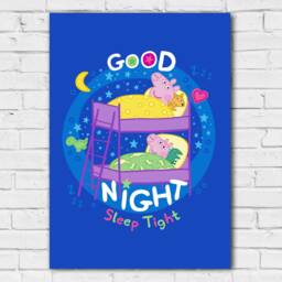 Peppa Pig Print - & George Good Night Sleep Tight Poster Wall Art - thumbnail 3