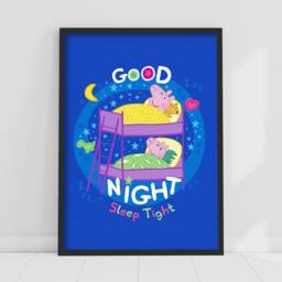 Peppa Pig Print - & George Good Night Sleep Tight Poster Wall Art - thumbnail 2
