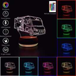 Autostar Motorhome Led Light, Campervan Gifts For Him, Her, Night Lights, Bedroom Light - thumbnail 2