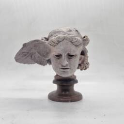 Hypnos Marble Head Bust, 3D Printed Statue, Greek Sleep God Statuette, Mythical Winged Creature, Mythology Figurine, Of Dreams - thumbnail 1