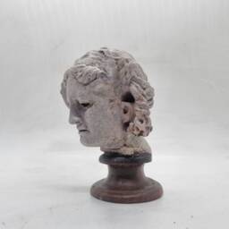 Hypnos Marble Head Bust, 3D Printed Statue, Greek Sleep God Statuette, Mythical Winged Creature, Mythology Figurine, Of Dreams - thumbnail 3
