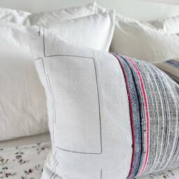 Vintage Hmong Hemp Pillow Cover - 16 X 26 - thumbnail 3
