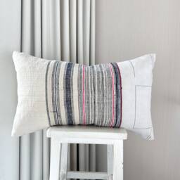 Vintage Hmong Hemp Pillow Cover - 16 X 26 - thumbnail 2