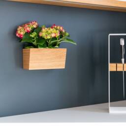 Magnetic Oak Wood Planter Oblique Double Wall Decor - thumbnail 3