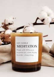 Meditation Candle Aromatherapy Soy Candles - Hand-Poured, All-Natural 120/180/300/500G- Scented - Gift-Refill - thumbnail 1