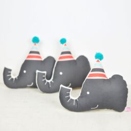 Mini Elephant Pillow For Kids Room Or Baby Shower - thumbnail 2