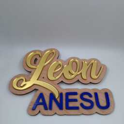 Personalised Wall Name Sign - Kids For Door Art Double Layered Plywood & Acrylic Wall Decor - thumbnail 4