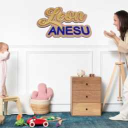 Personalised Wall Name Sign - Kids For Door Art Double Layered Plywood & Acrylic Wall Decor - thumbnail 3