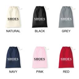 Cotton Shoe Bag, Travel Storage, Hand Printed - thumbnail 2