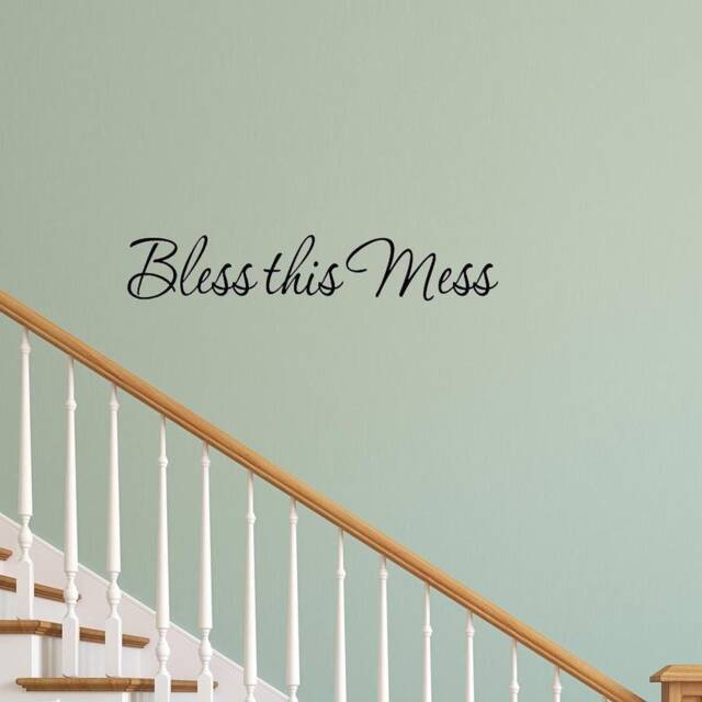 Bless This Mess Wall Decal Playroom Art - Kids Room Decor Nursery Vinyl Lettering Stickers - Vwaq - image 1