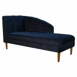 Handmade Navy Fluted Chaise Longue Extra Large Lounger, British Made - thumbnail 2