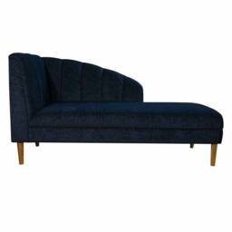 Handmade Navy Fluted Chaise Longue Extra Large Lounger, British Made - thumbnail 3