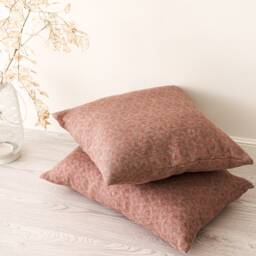 Damask Grayish Terracotta Pillow Case With Zipper Rustic Linen Lumbar Cover Antiques Decorative Cushions Rusty Farmhouse Couch Throw Pillows - thumbnail 3