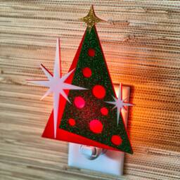 "Mid Century Modern Night Light - ""Yuletide" - thumbnail 1