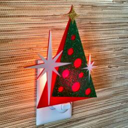 "Mid Century Modern Night Light - ""Yuletide" - thumbnail 3