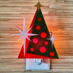 "Mid Century Modern Night Light - ""Yuletide" - thumbnail 2