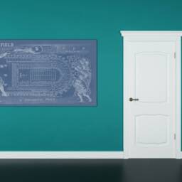 Vintage Soldier Field Seating Chart Print Chicago Football Art - thumbnail 3